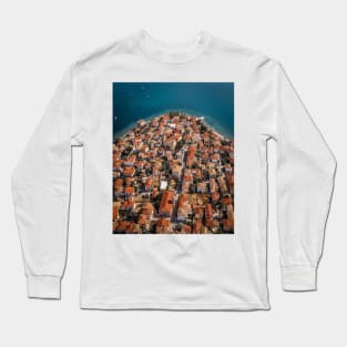 Greek Village from Drone Long Sleeve T-Shirt